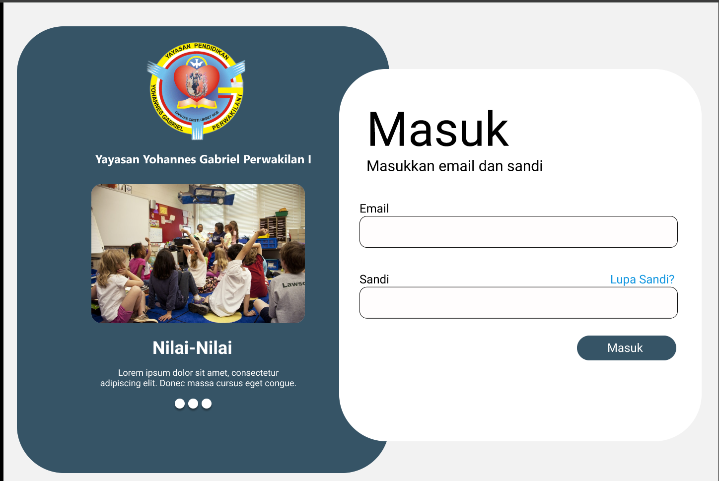 Yohanes Gabriel Foundation Website Design