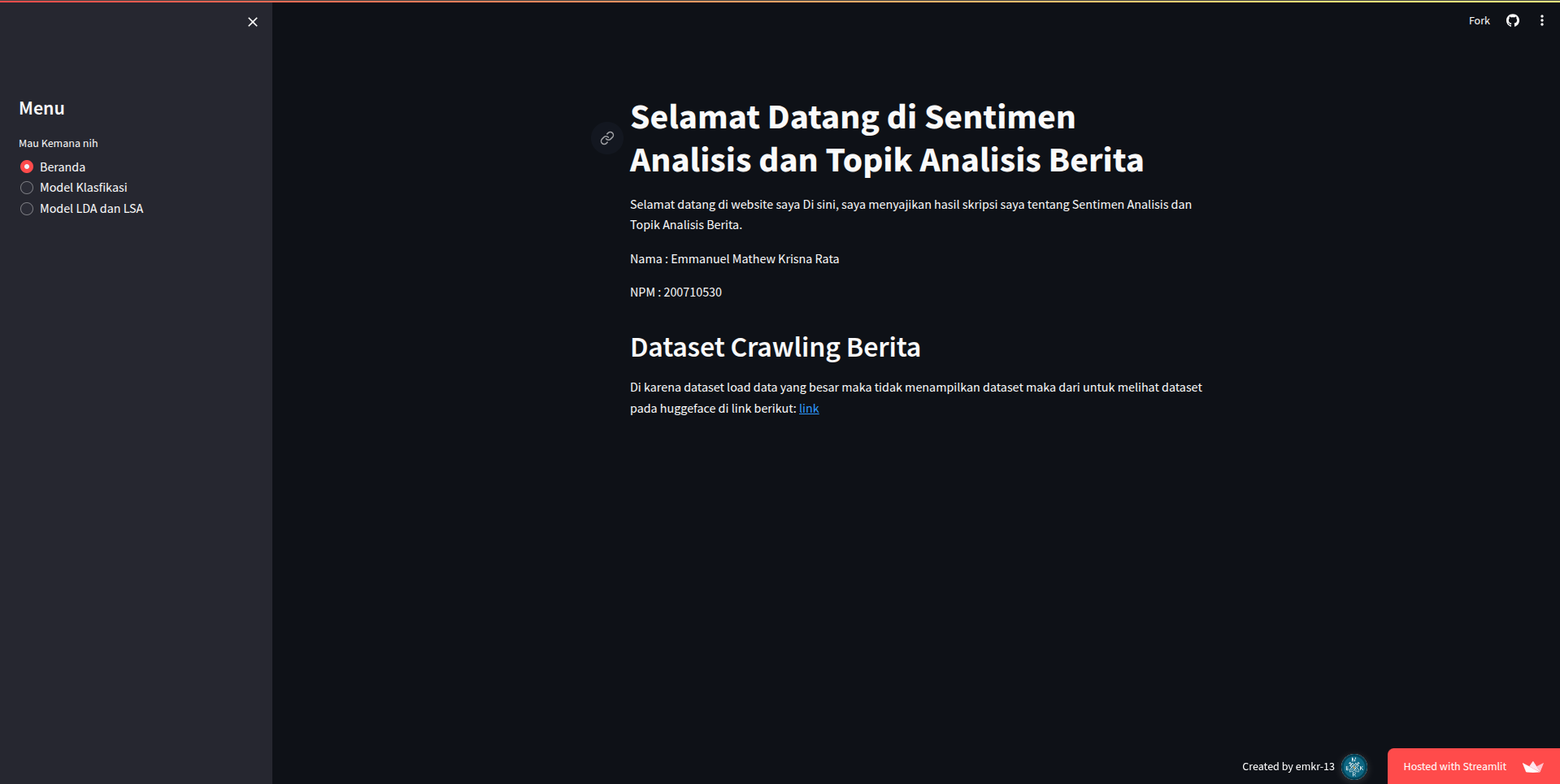 Thesis Model UI