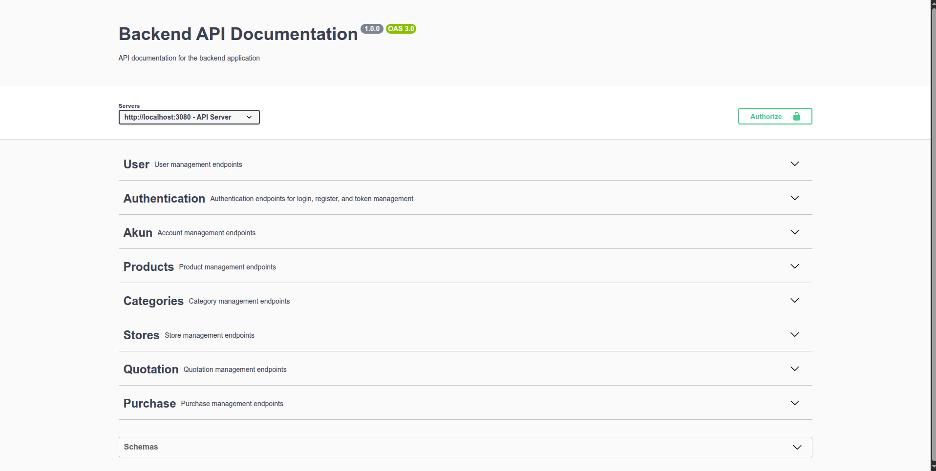 Backend Service Store Inventory Management (SIM)